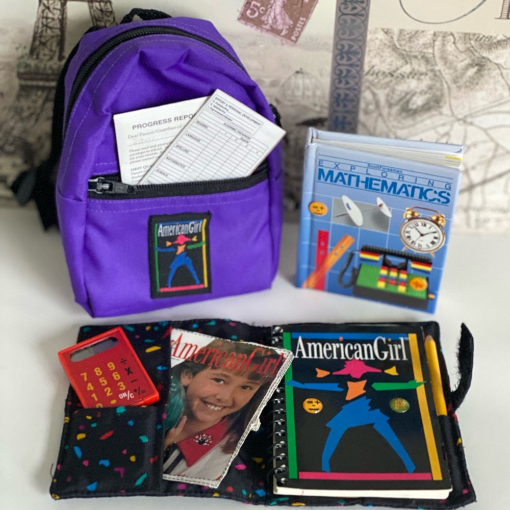 American Girl of Today Purple Backpack School Gear 1995 Pleasant Co Retired